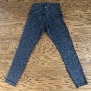 Lulemon: Gray Herringbone Wunder Under Pants, (6)